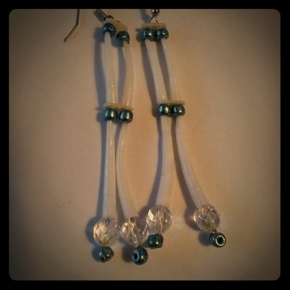 Handmade dentalium shell earrings